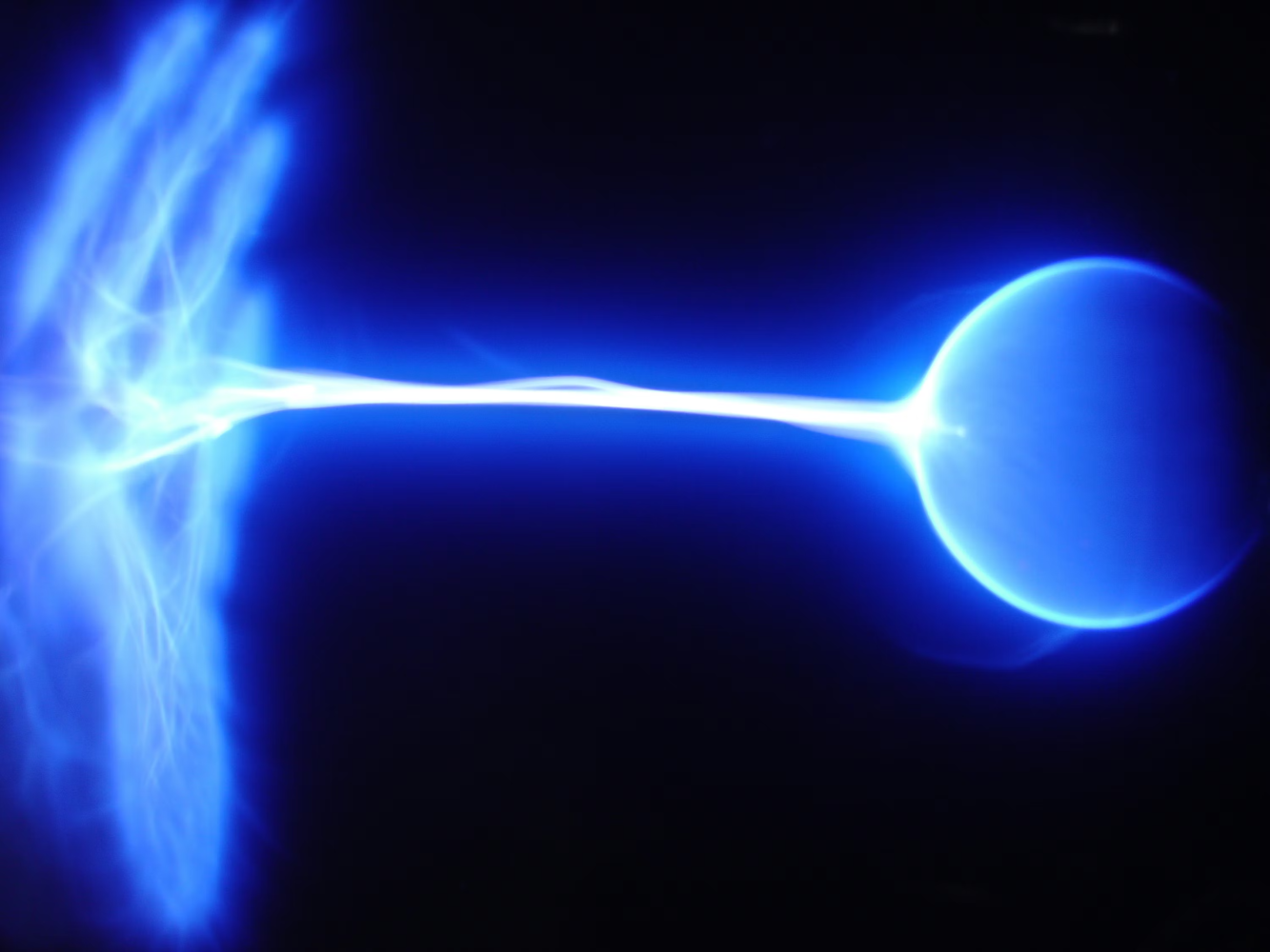 Blue energy transfer illustration