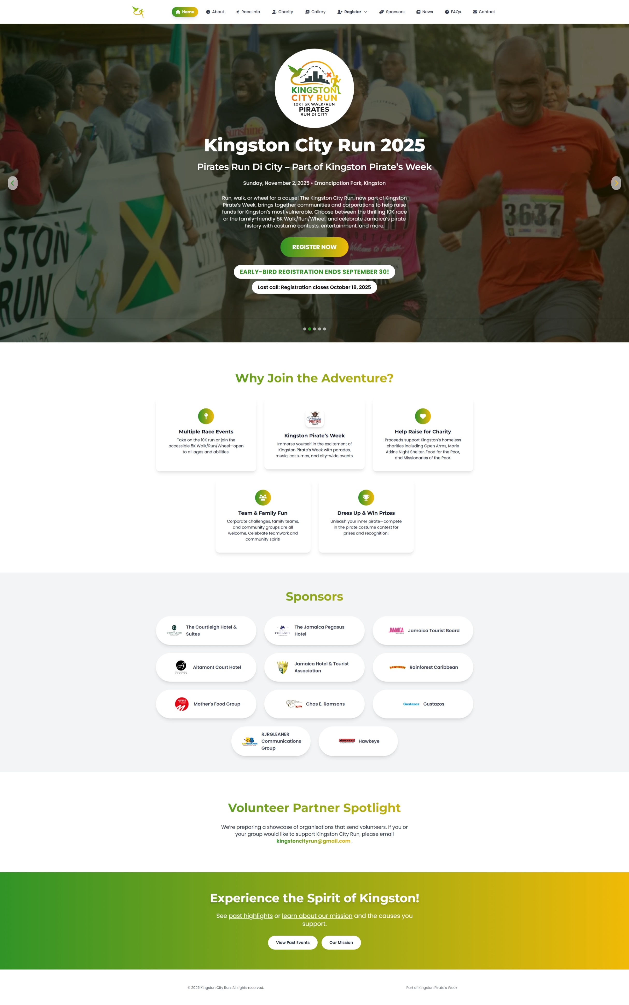 Kingston City Run website preview
